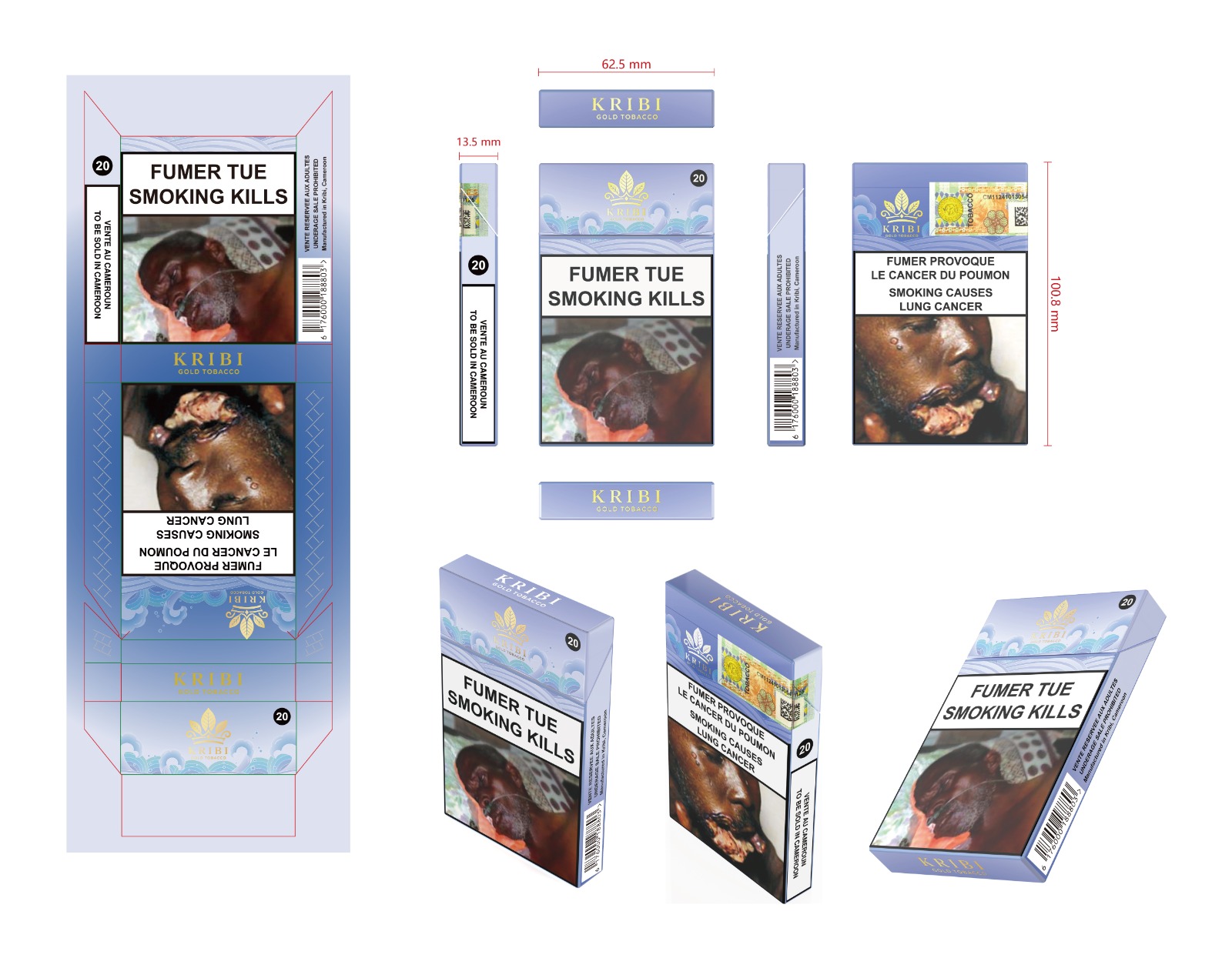 KRIBI GOLD Tobacco flower 20 Piece