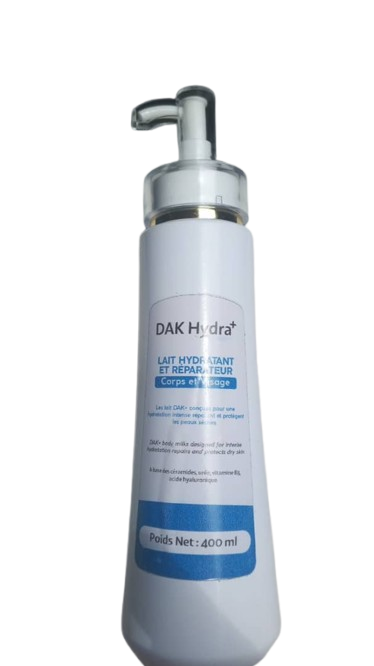 DAK HYDRA+ Lait Hydratant Et Réparateur corps et visage 400 millilitre – GTIN 6174000320872