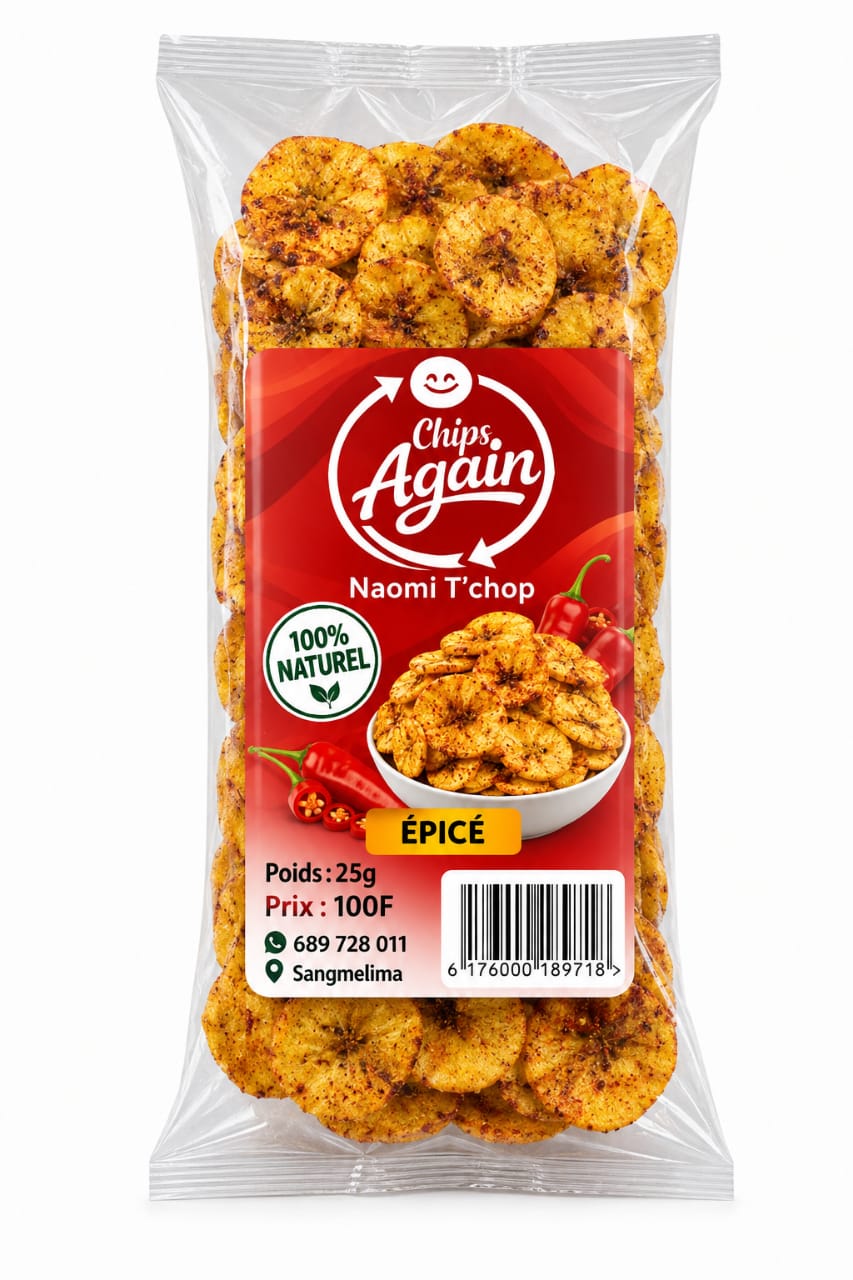 NAOMI TCHOP Chips Again épicé 25 gram – GTIN 6176000189718