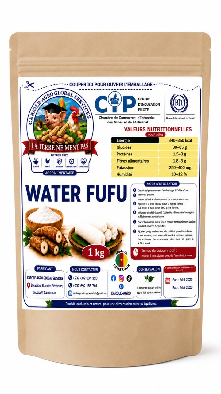 AGRO-PASTORALES Water Fufu 1 kilogram – GTIN 6176000183808