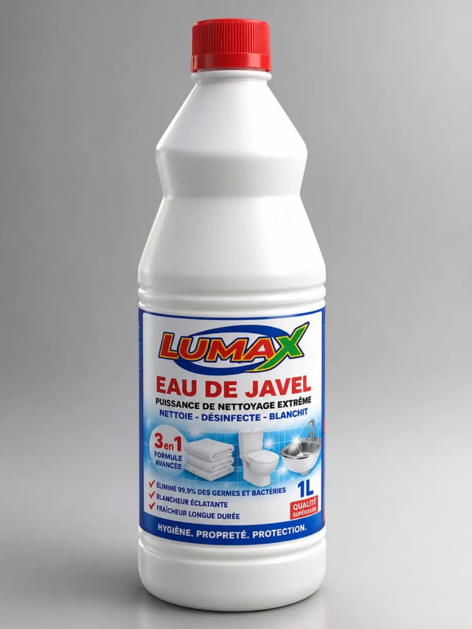 LUMAX Eau De Javel nettoie-désinfecte-blanchit 1 litre – GTIN 6176000184102