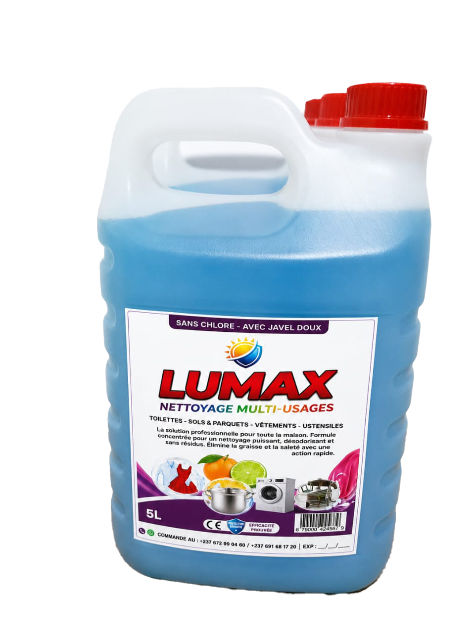 LUMAX Nettoyage Multi-Usages sans chlore - avec javel doux 5 litre – GTIN 6176000184126