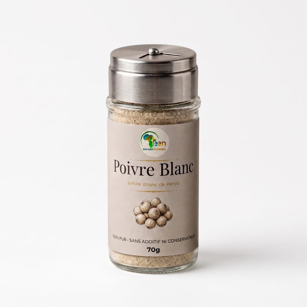 TEEN RACINES D'AFRIQUE Poivre Blanc de penja 70 gram – GTIN 6177000029004