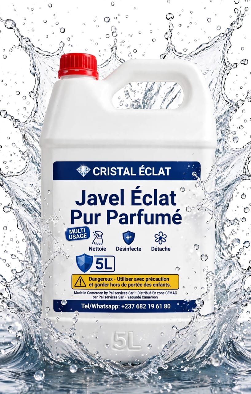 CRISTAL ÉCLAT Javel Éclat pur parfumé 5 litre – GTIN 6176000197409